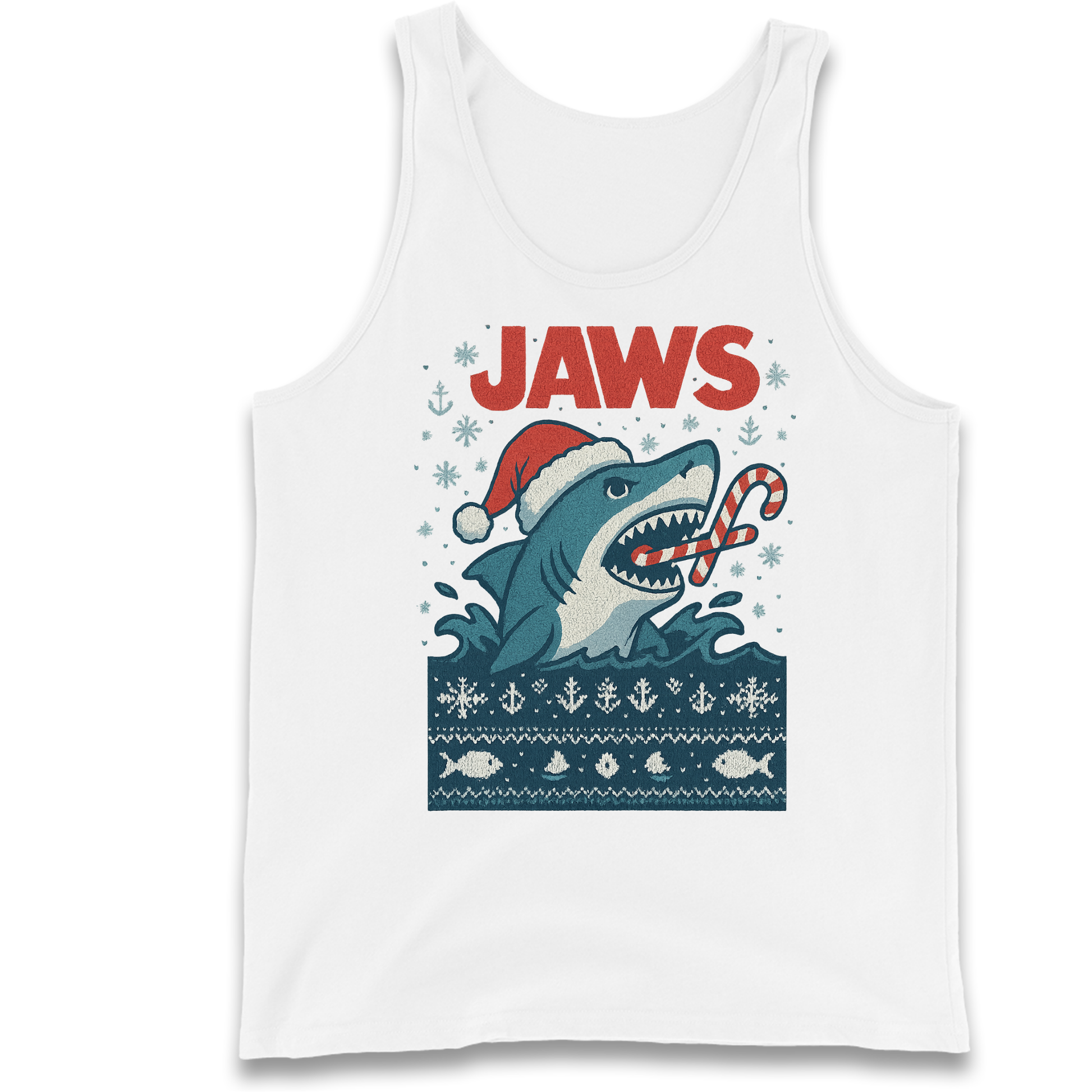 Jaws Christmas Tank Top