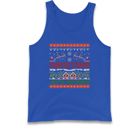Christmas Joy to the World Christmas Tank Top