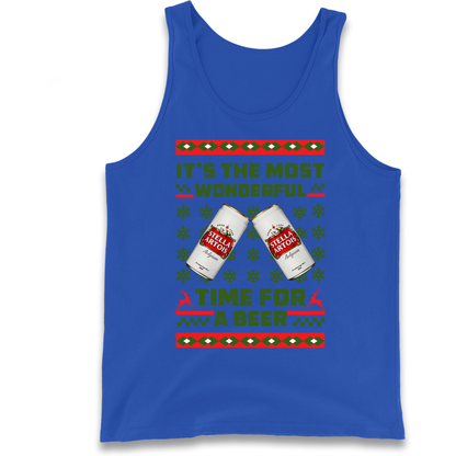 Its The Most Wonderful Time for A Beer Stella Christmas Tank Top