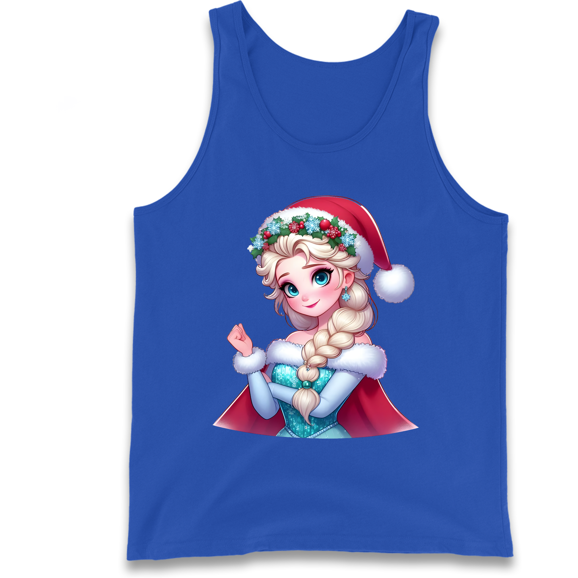 Elsa Frozen Santa Tank Top