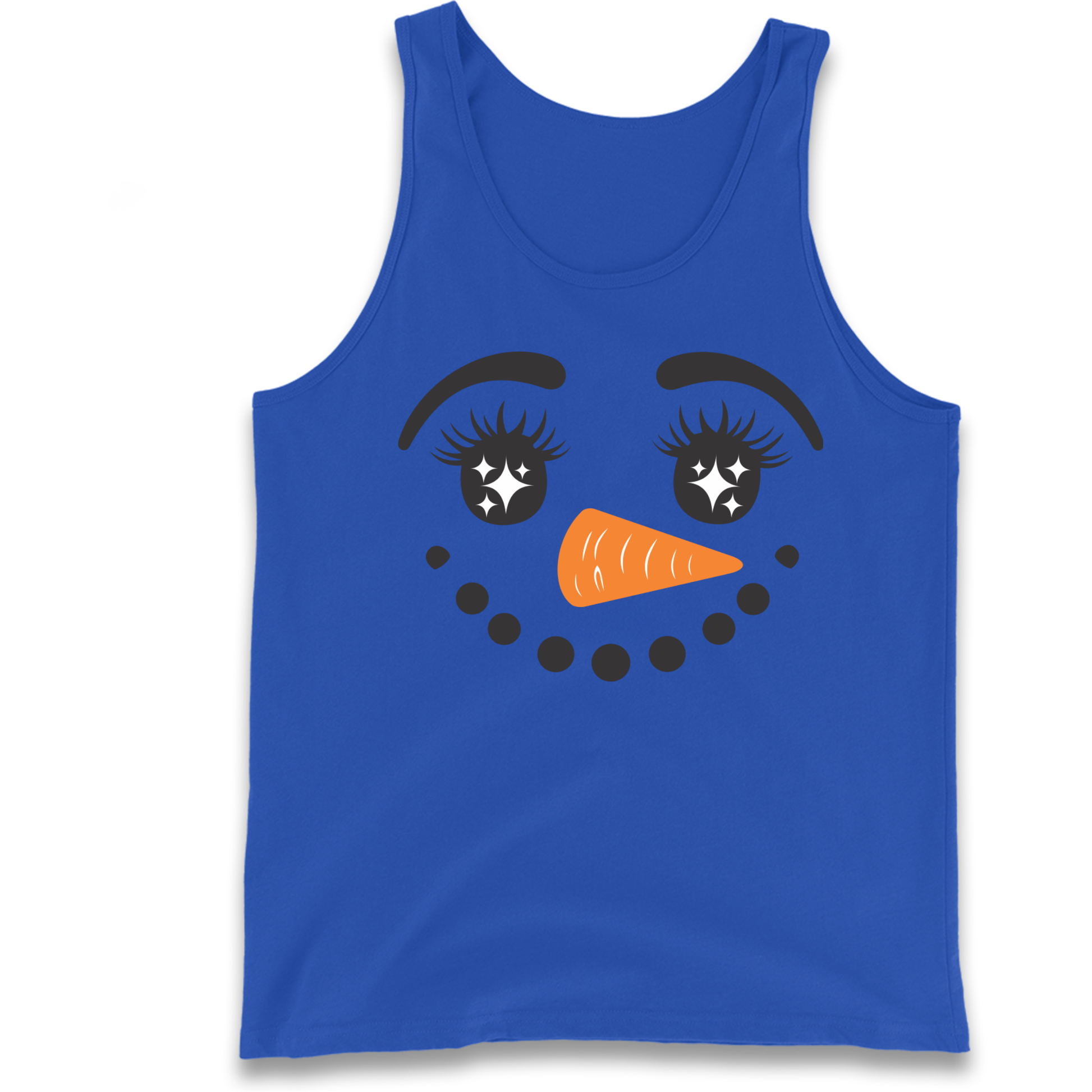 Snowman Face Christmas Tank Top