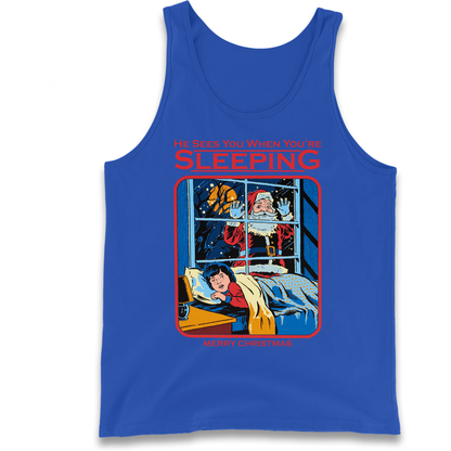 Creepy Santa Claus Christmas Tank Top
