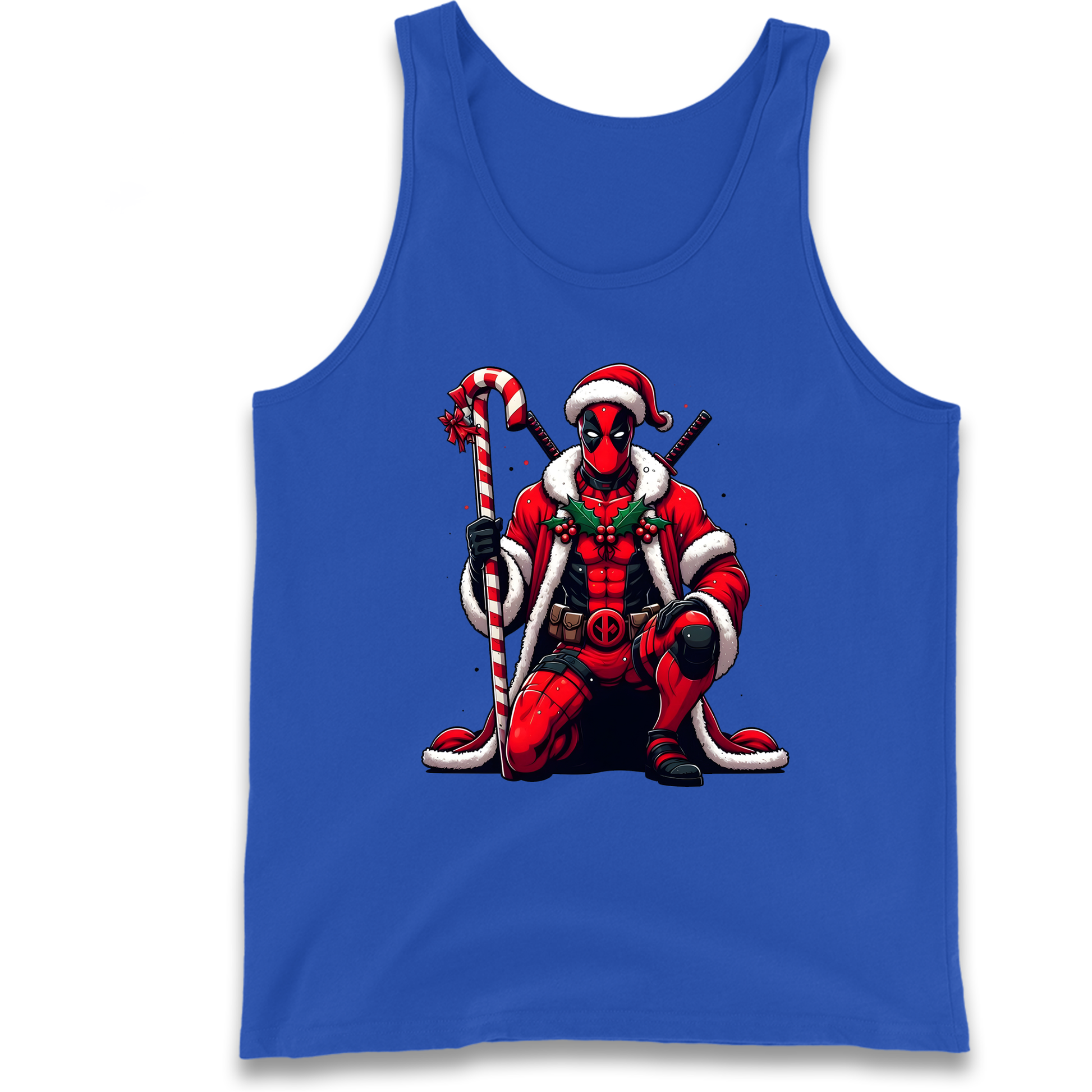 DeadPool Candy Cane Santa Tank Top
