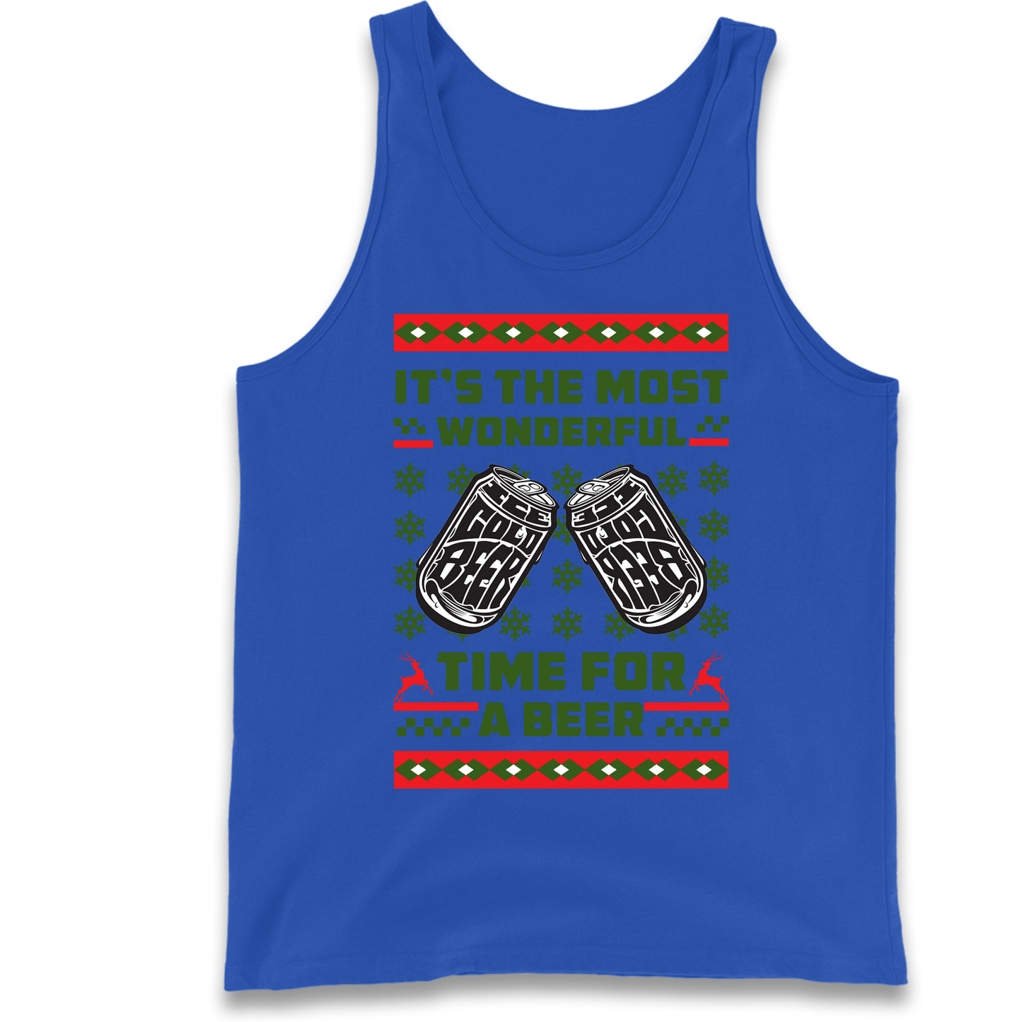 Its The Most Wonderful Time For A Beer Christmas Tank Top