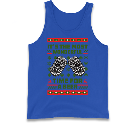 Its The Most Wonderful Time For A Beer Christmas Tank Top