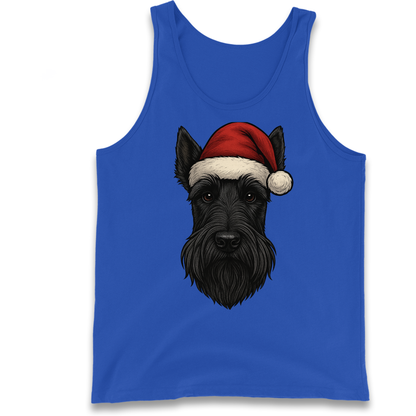 Scottish Terrier Face Christmas Tank Top