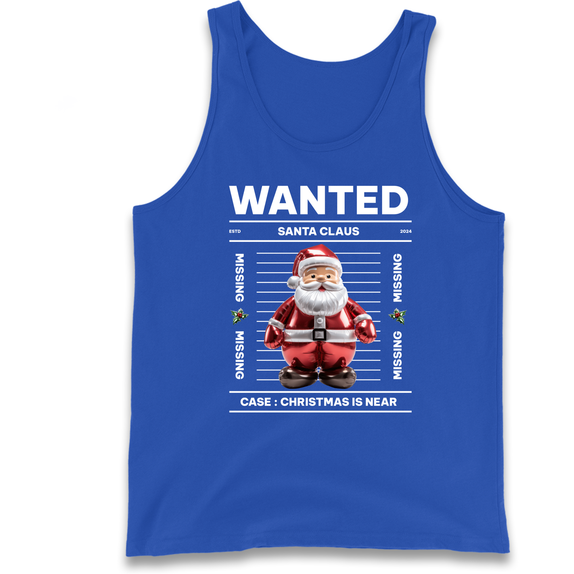 Wanted Santa Claus Christmas Tank Top