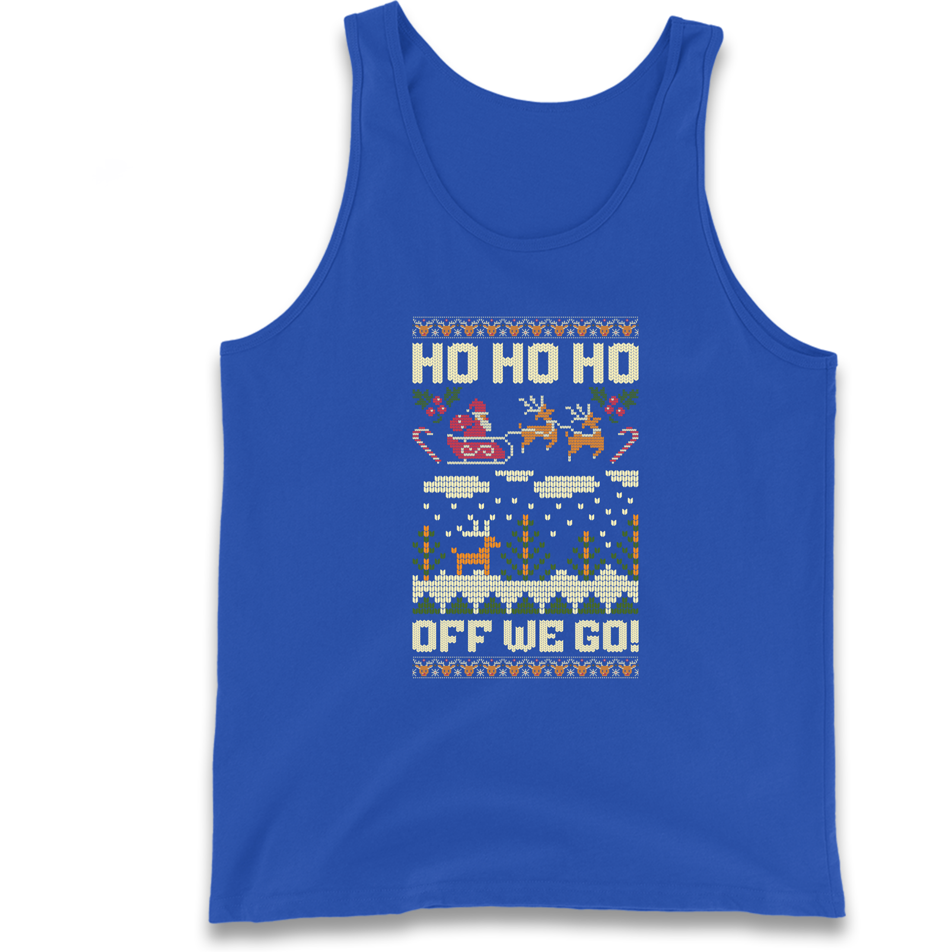 Have Yourself a HO HO HO Off we Go Christmas Tank Top