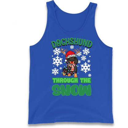 Dachshund Through The Snow Christmas Tank Top