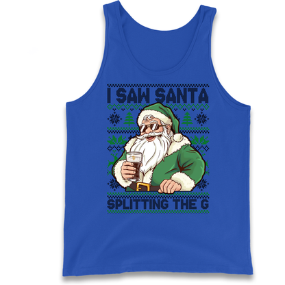 Santa Splitting The G Tank-Top