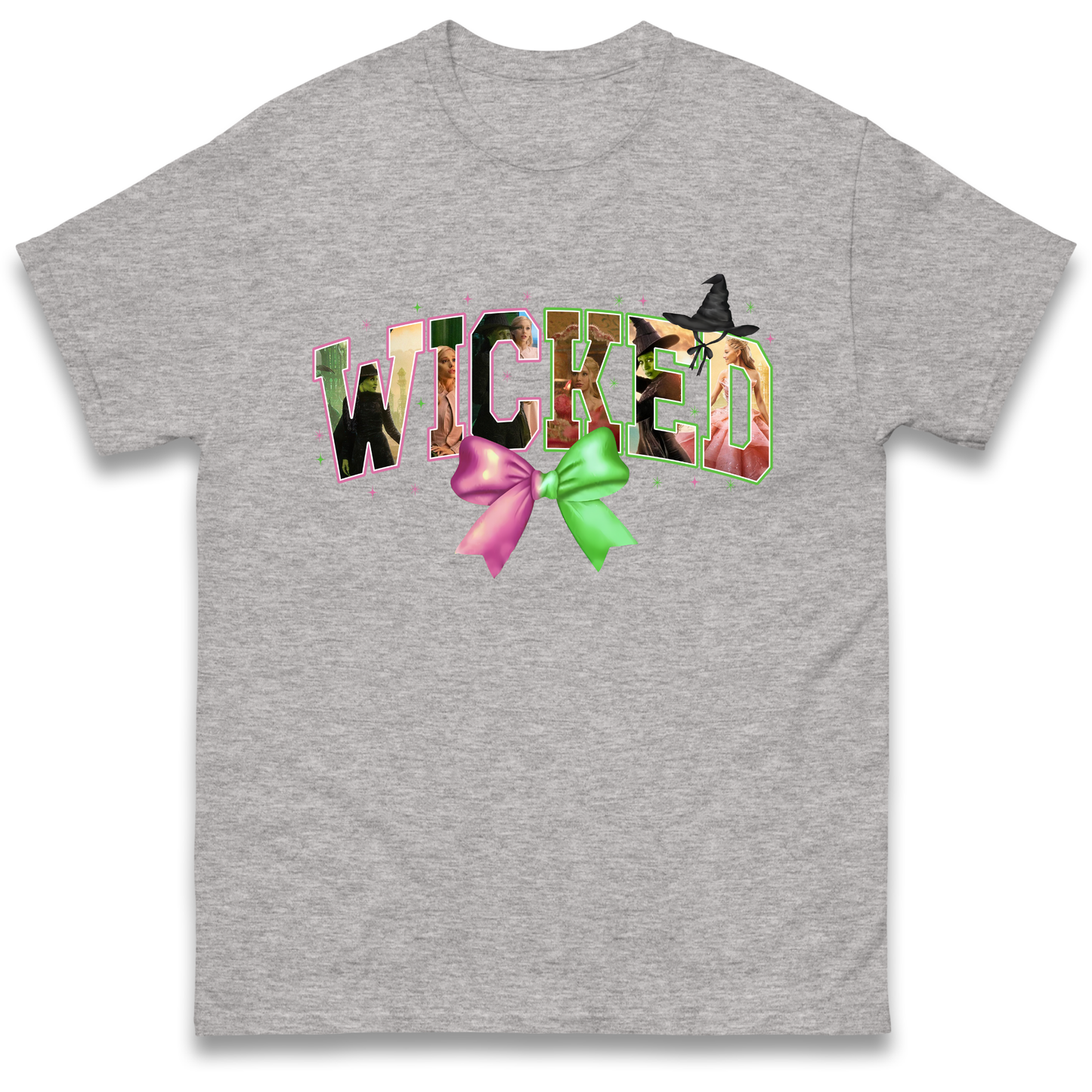 Wicked Pink and Green Bow T Shirt