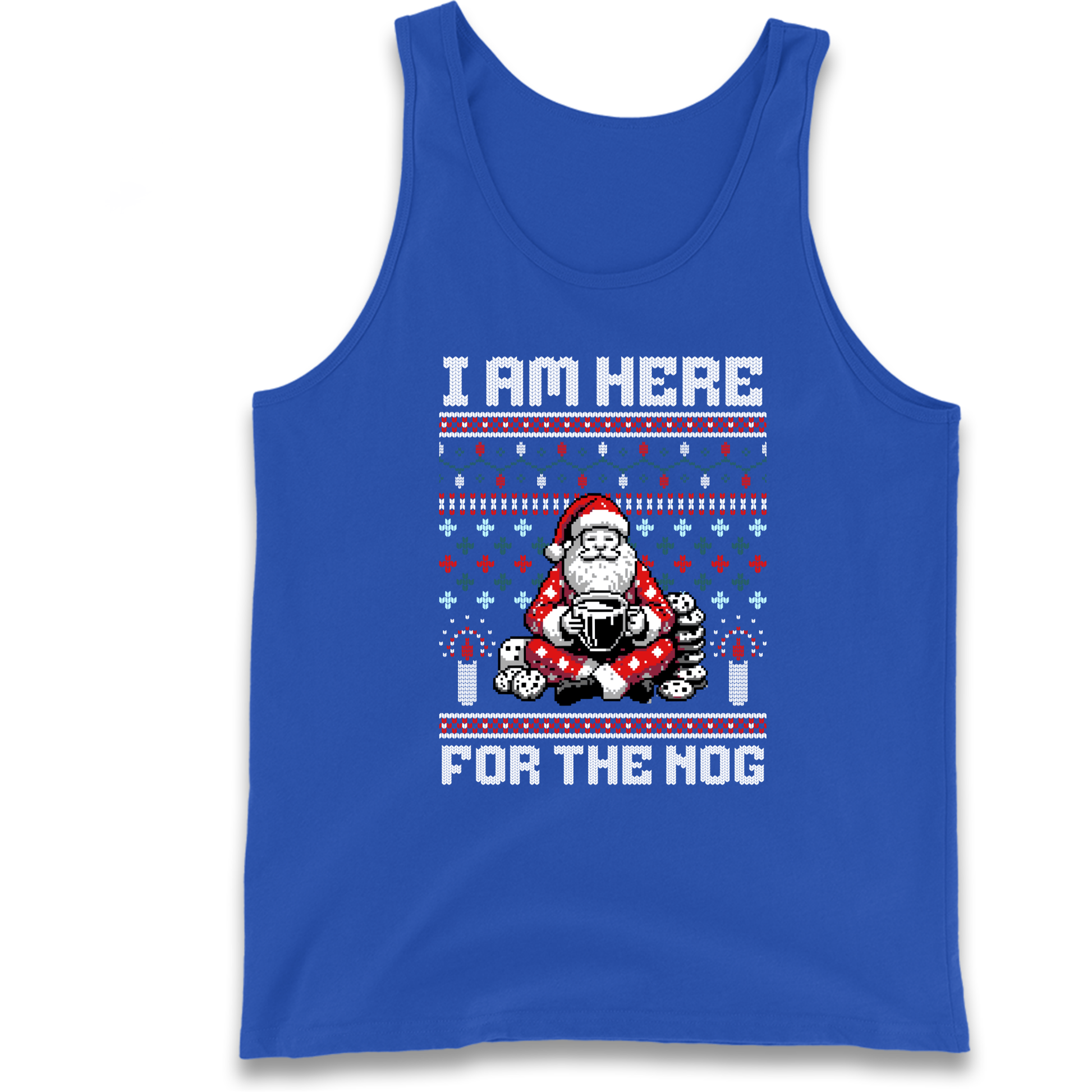 I am Here For The Nog Christmas Tank Top