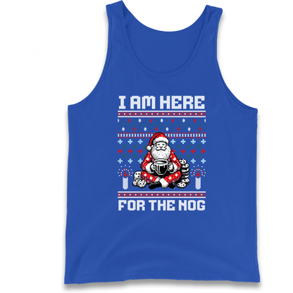 I am Here For The Nog Christmas Tank Top