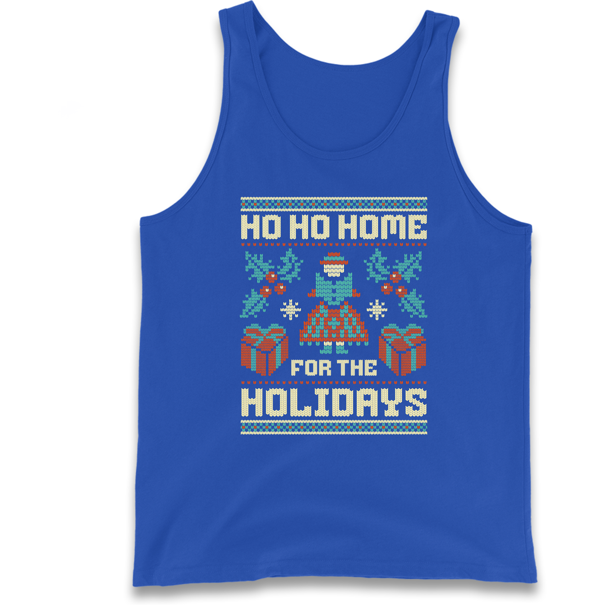 HO HO Home For the Holidays Christmas Tank Top
