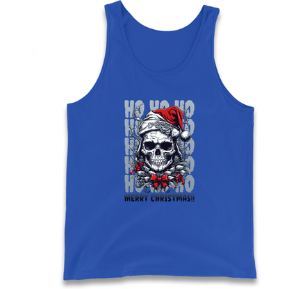 HO HO HO Santa Skelington Christmas Tank Top