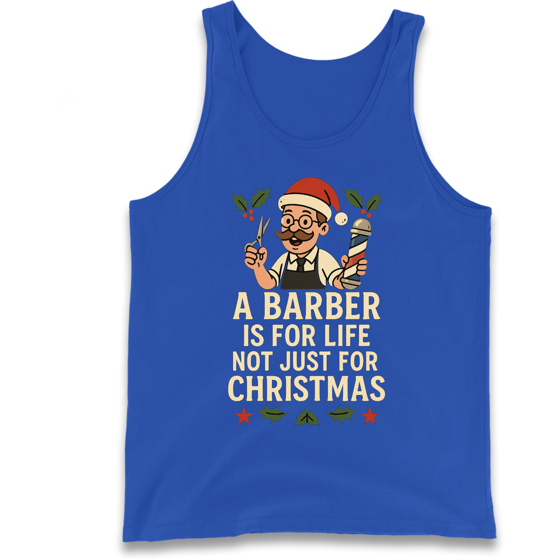 Barber Christmas Tank Top