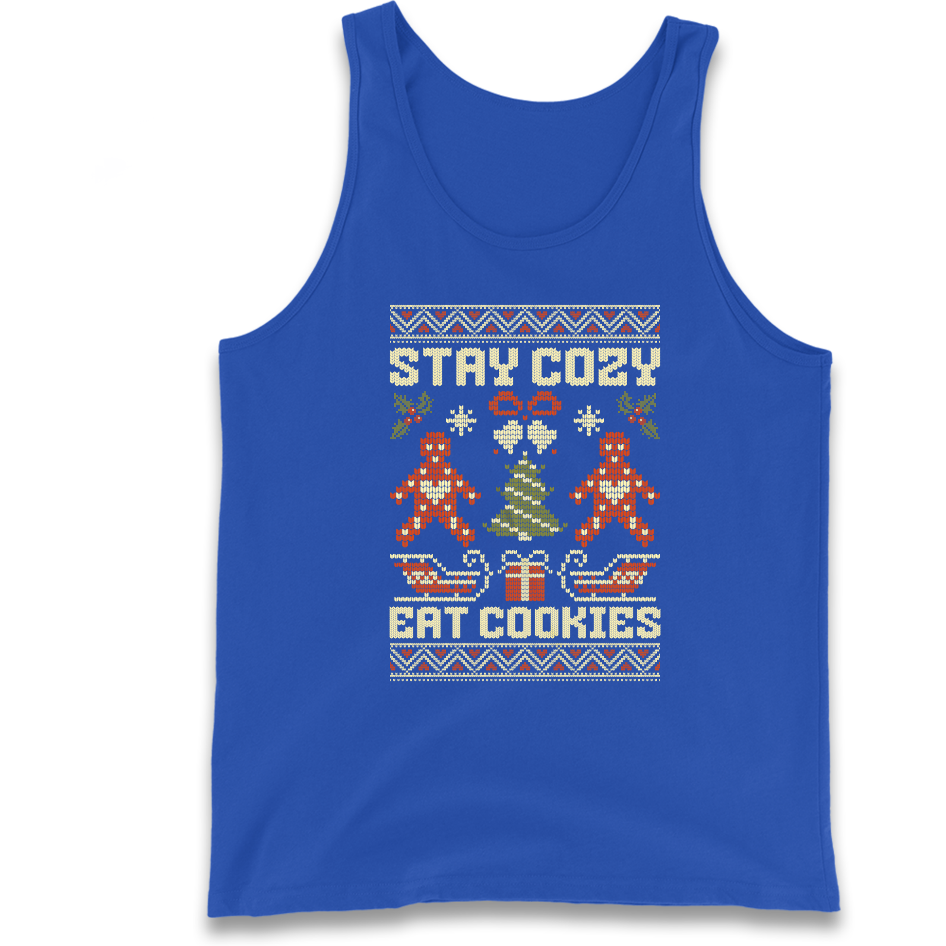 Stay Cozy Eat Cookies Christmas Tank Top