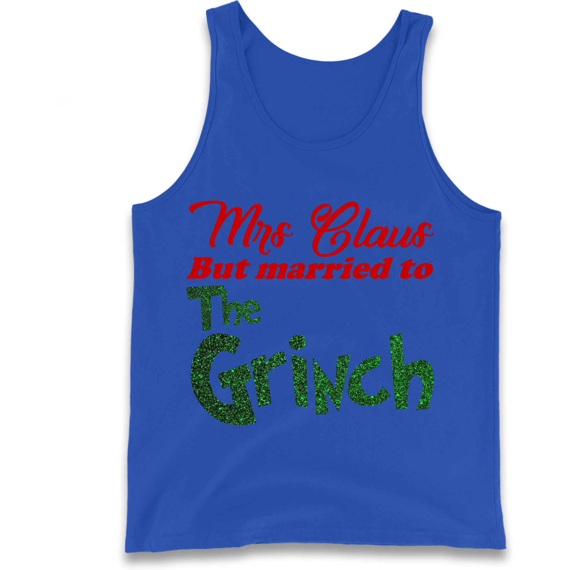 Mrs Claus But Married To The Grinch Christmas Tank Top