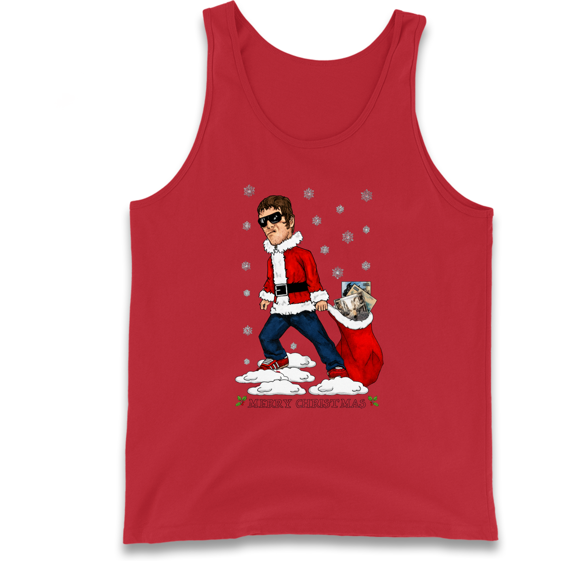Liam Gallagher Christmas Santa Tank Top