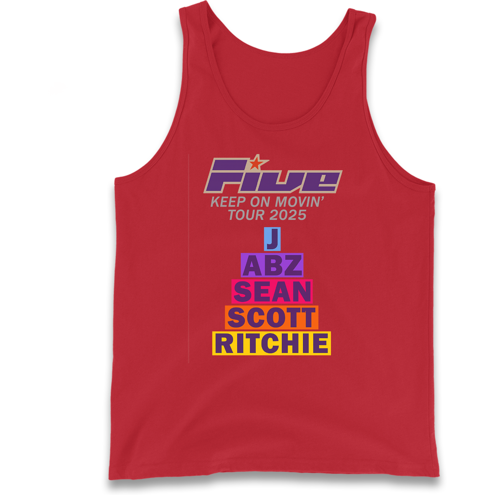 Five Keep On Movin' Tour 2025 Tank Top