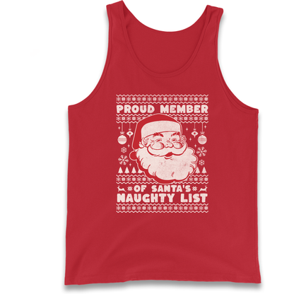 Proud Member Of Santas Naughty List Christmas Tank Top