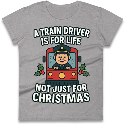 Train Driver Christmas Ladies Shirt