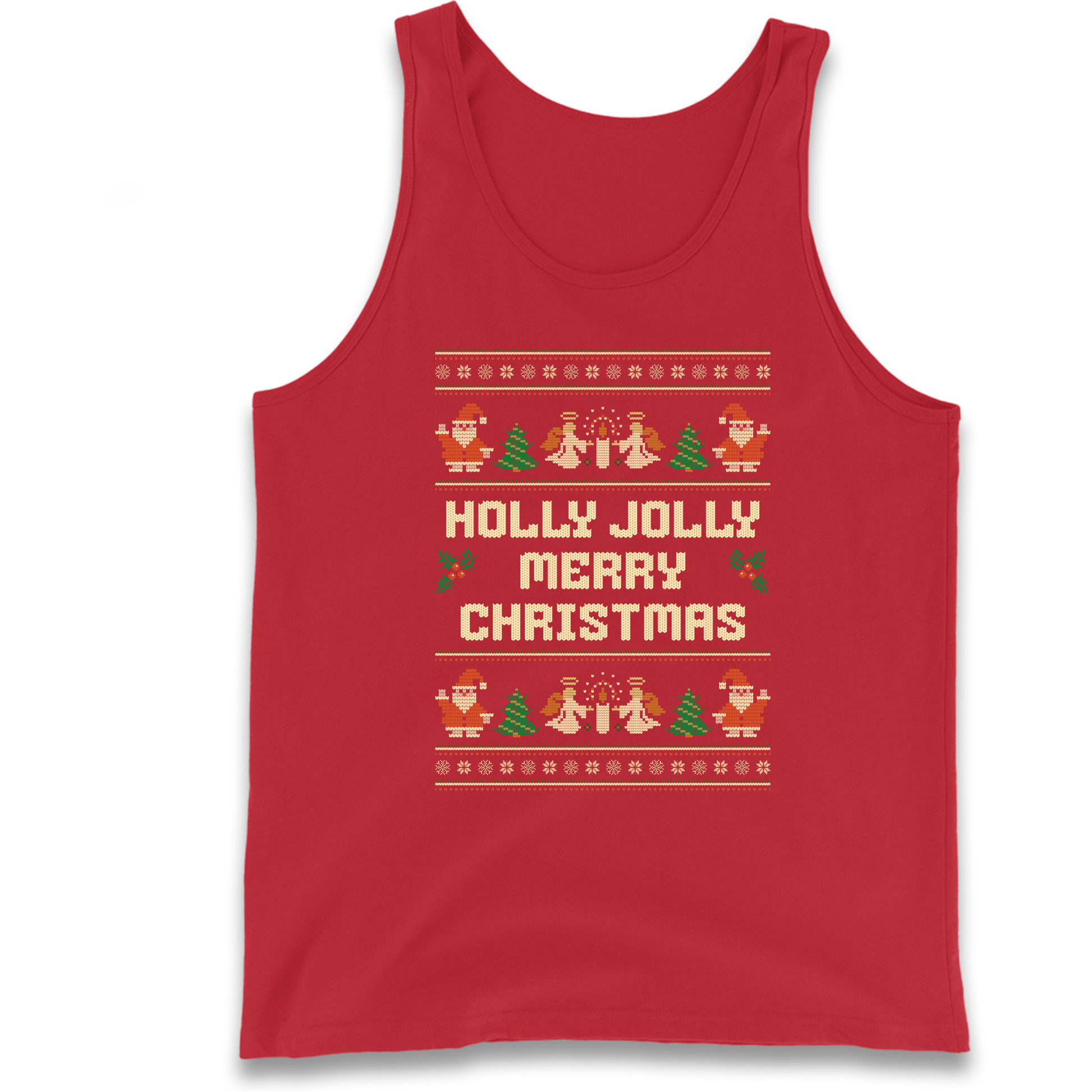 Holly Jolly Merry Christmas Tank Top