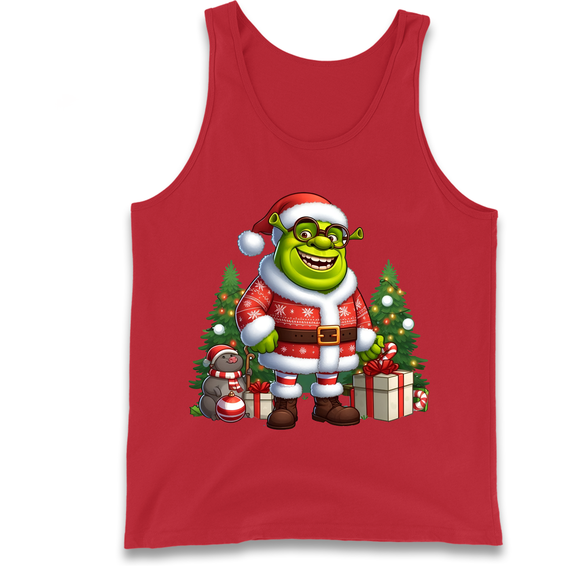 Shrek Santa Claus Presents Tank Top