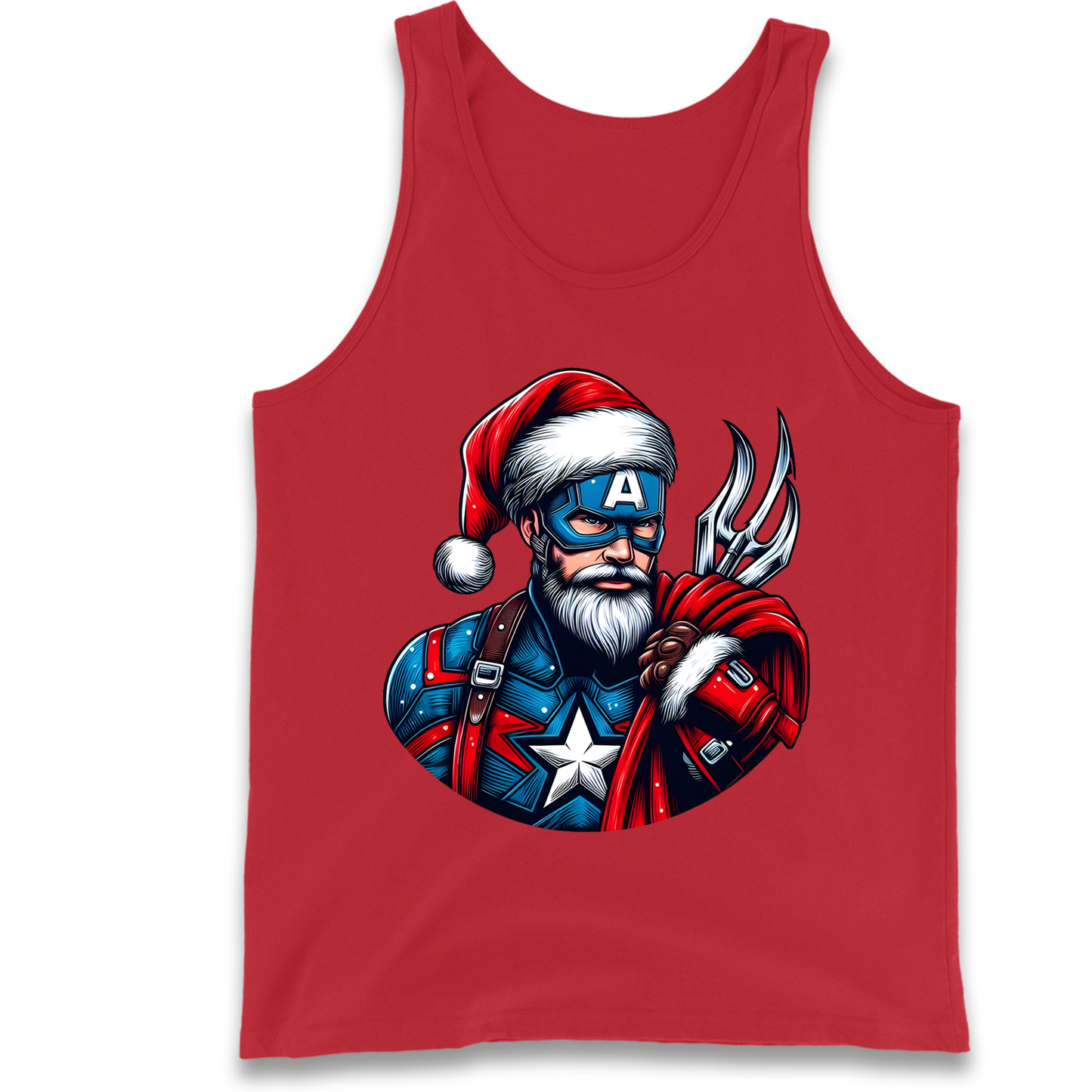 Captain America Santa Tank Top