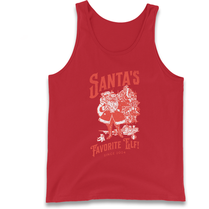 Santas Favourite Elf Christmas Tank Top
