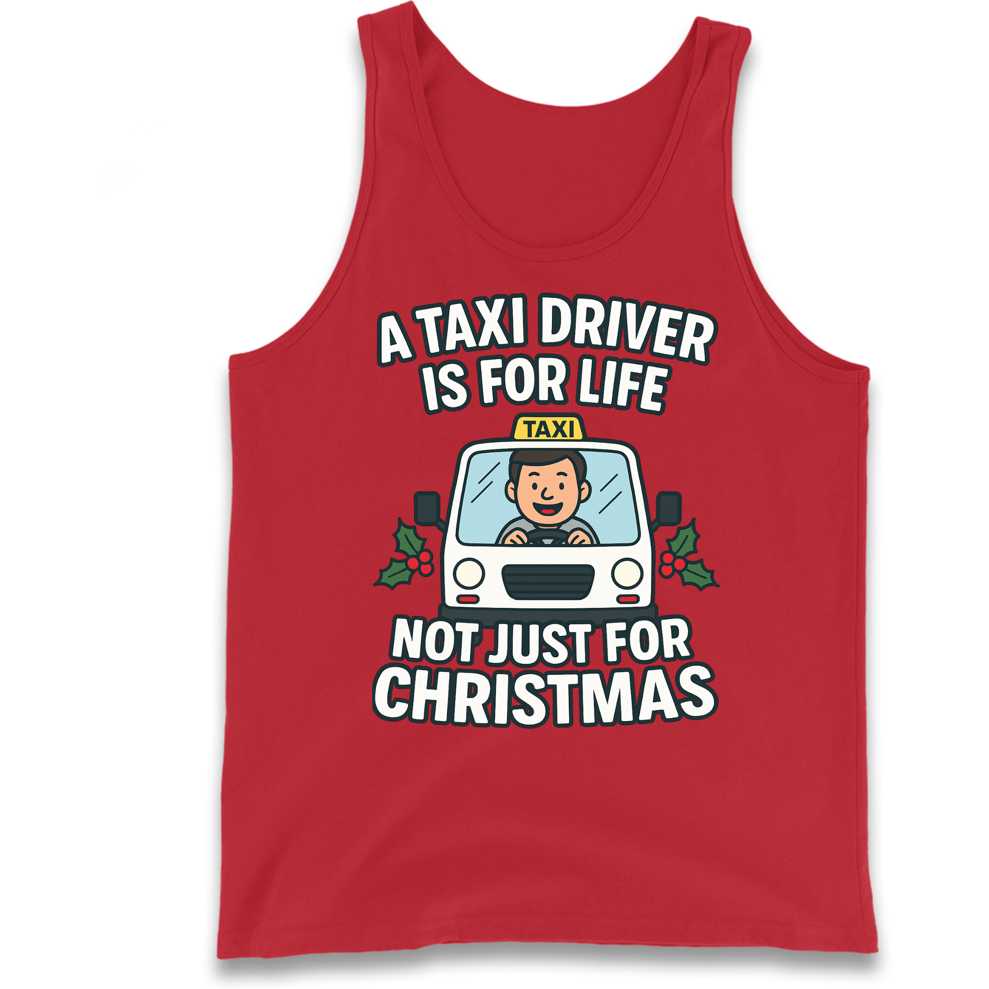 Taxi Driver Christmas Tank Top