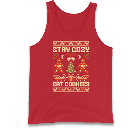 Stay Cozy Eat Cookies Christmas Tank Top