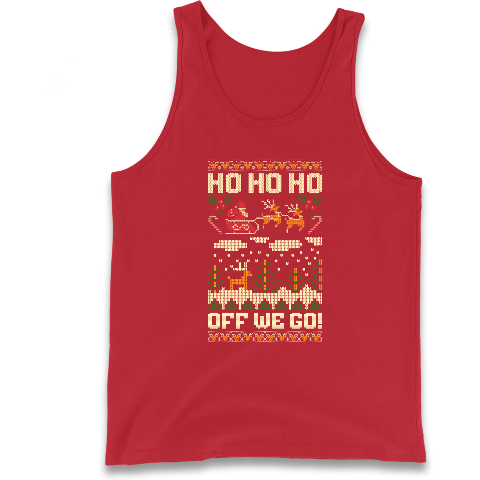 Have Yourself a HO HO HO Off we Go Christmas Tank Top