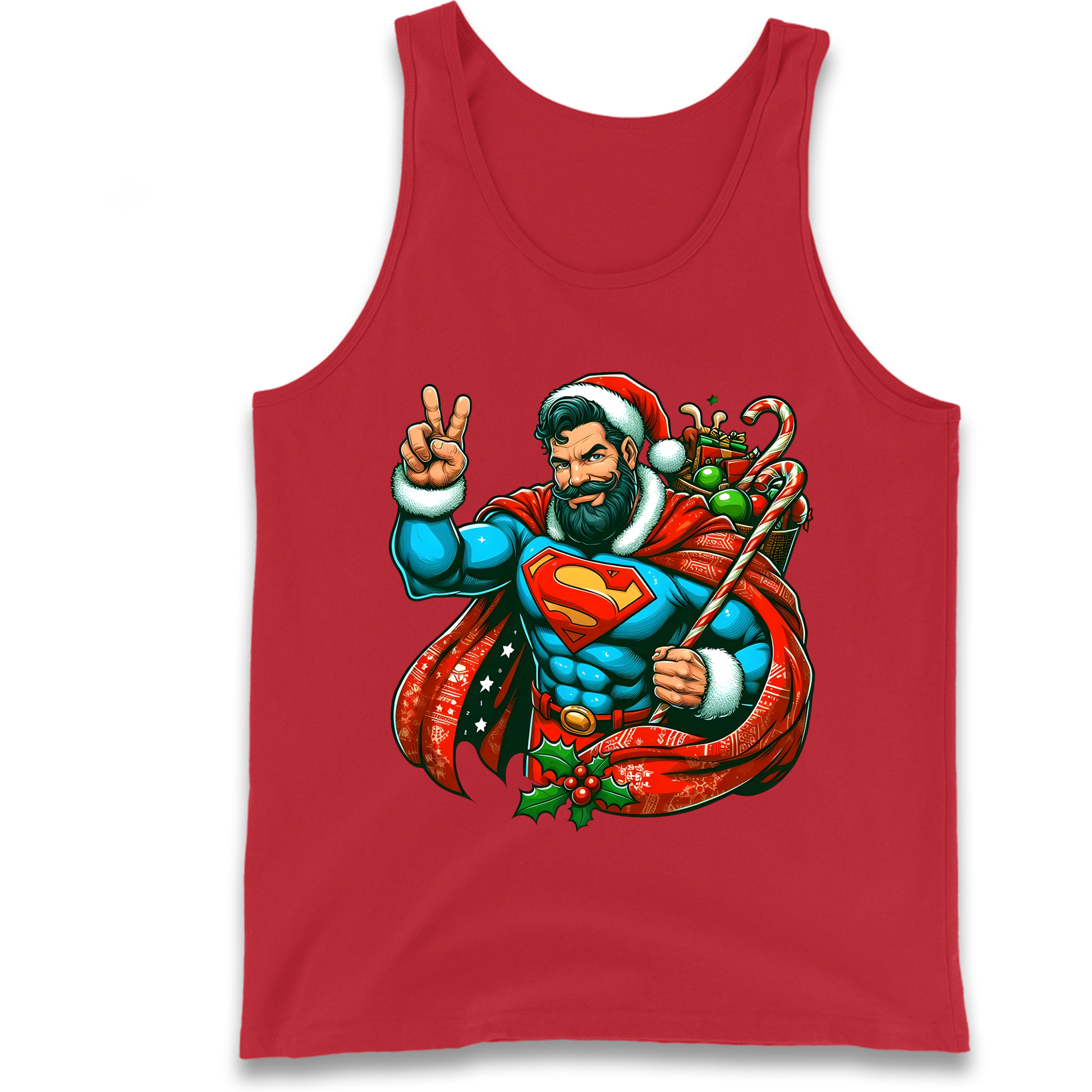 Superman Santa Tank Top