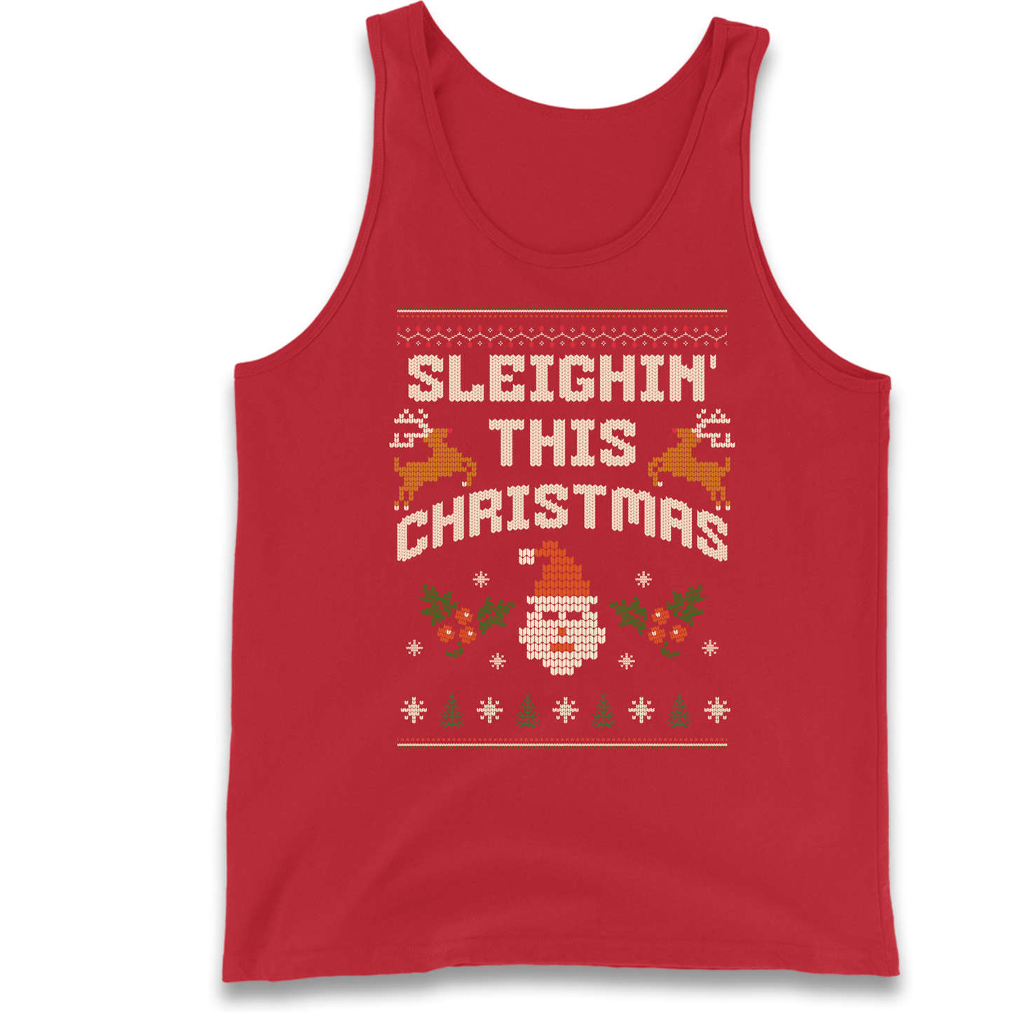 Sleighin This Christmas Christmas Tank Top