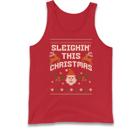Sleighin This Christmas Christmas Tank Top