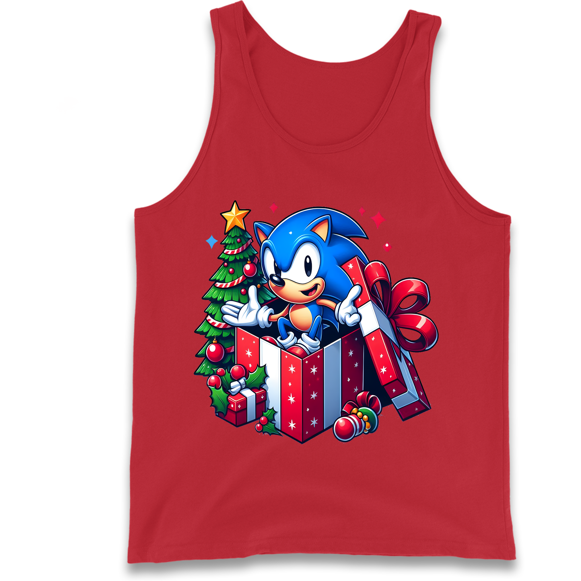 Sonic The Hedgehog Christmas Tank Top