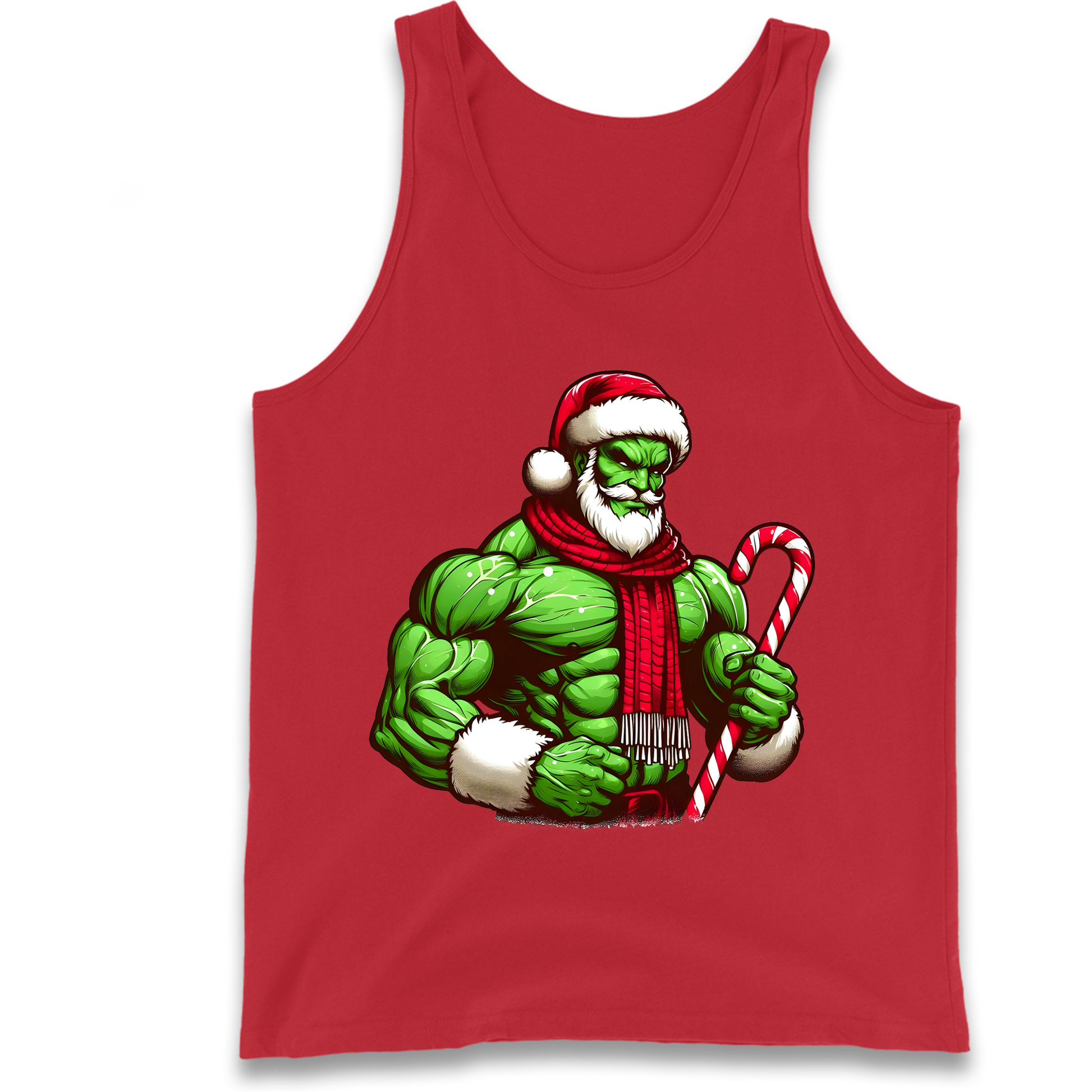 The Hulk Candy Cane Santa Tank Top