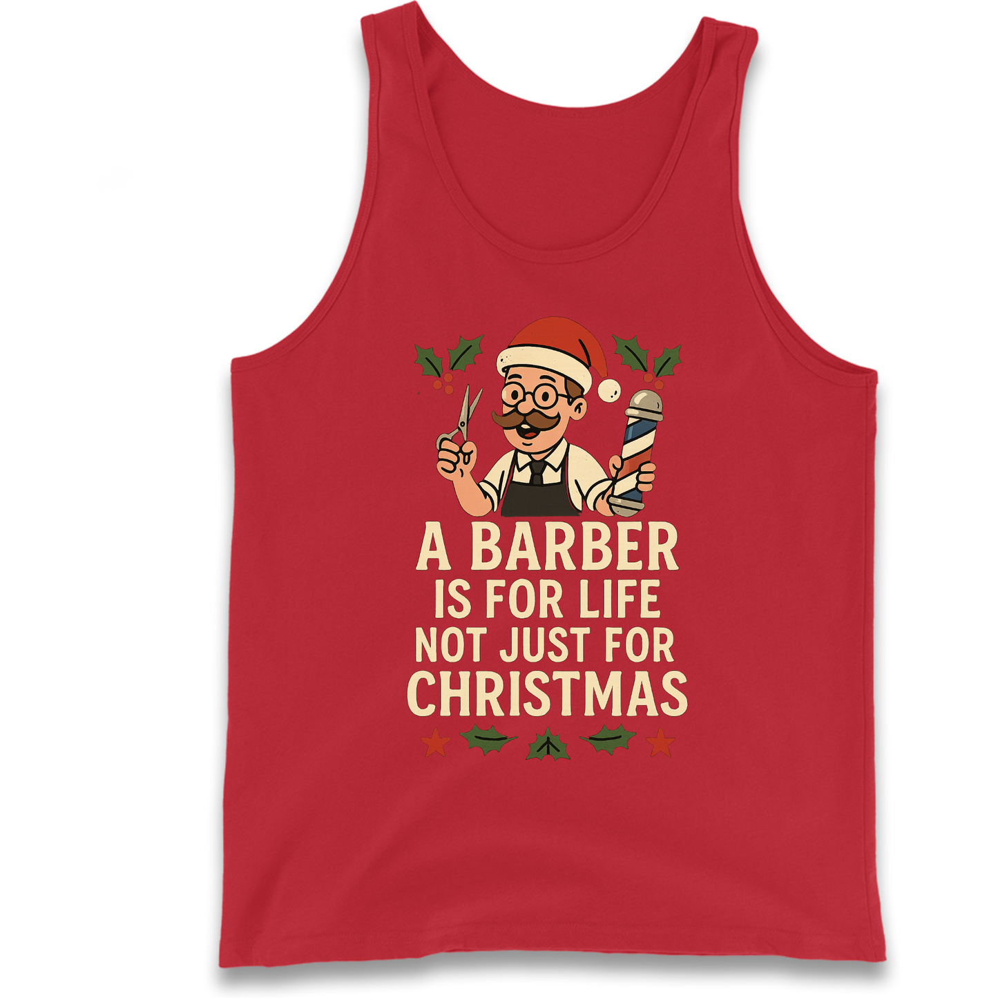 Barber Christmas Tank Top