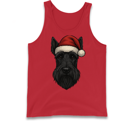 Scottish Terrier Face Christmas Tank Top