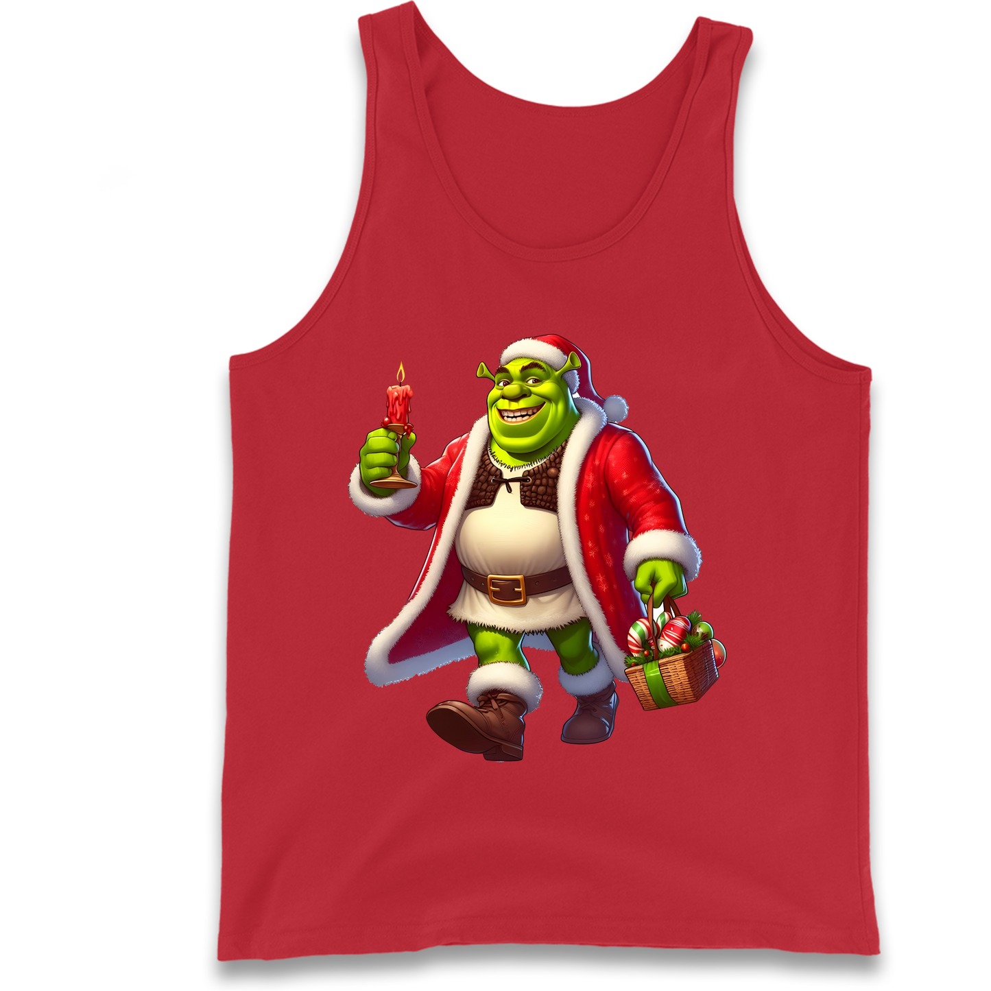 Shrek Santa Candle Tank Top