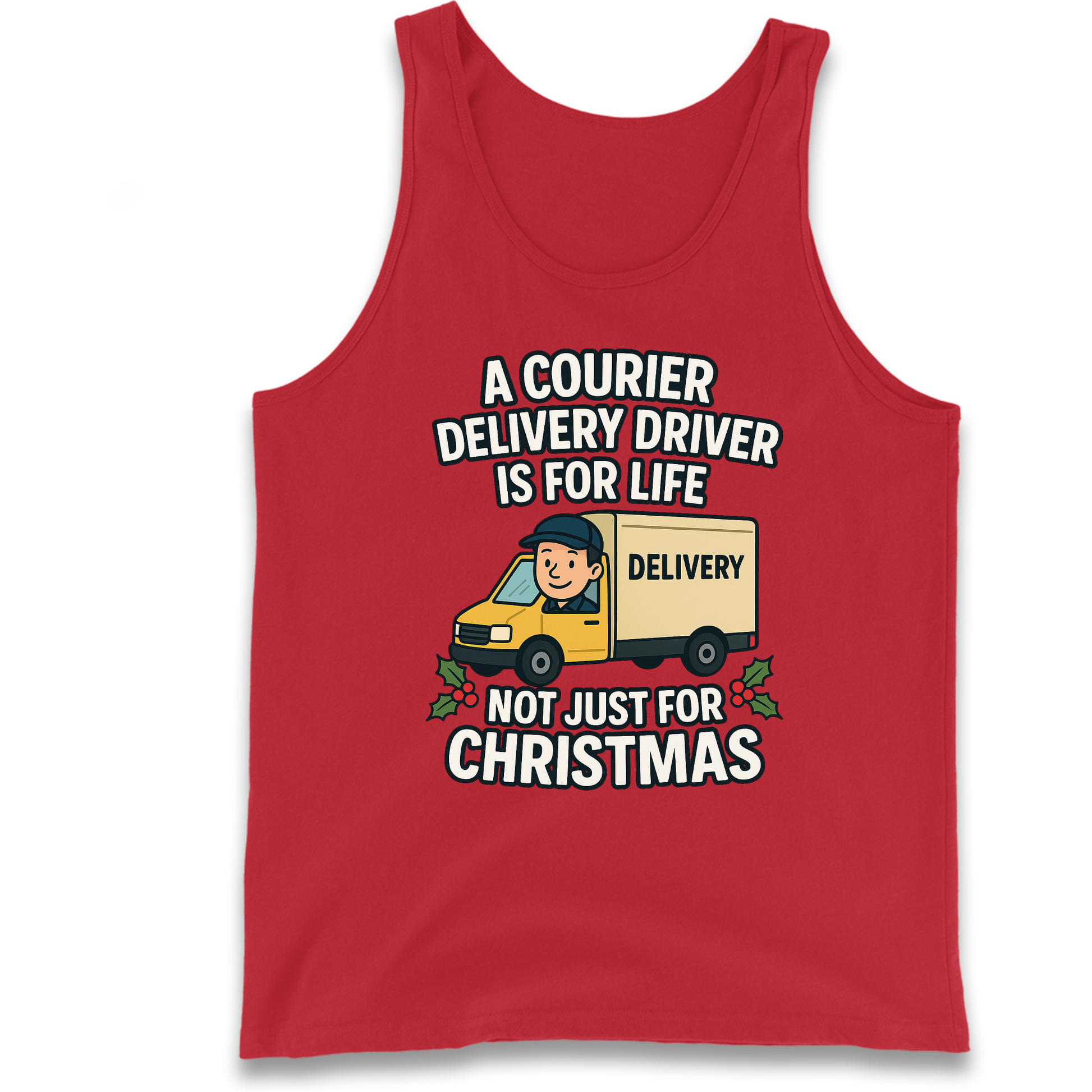 Courier Delivery Driver Christmas Tank Top