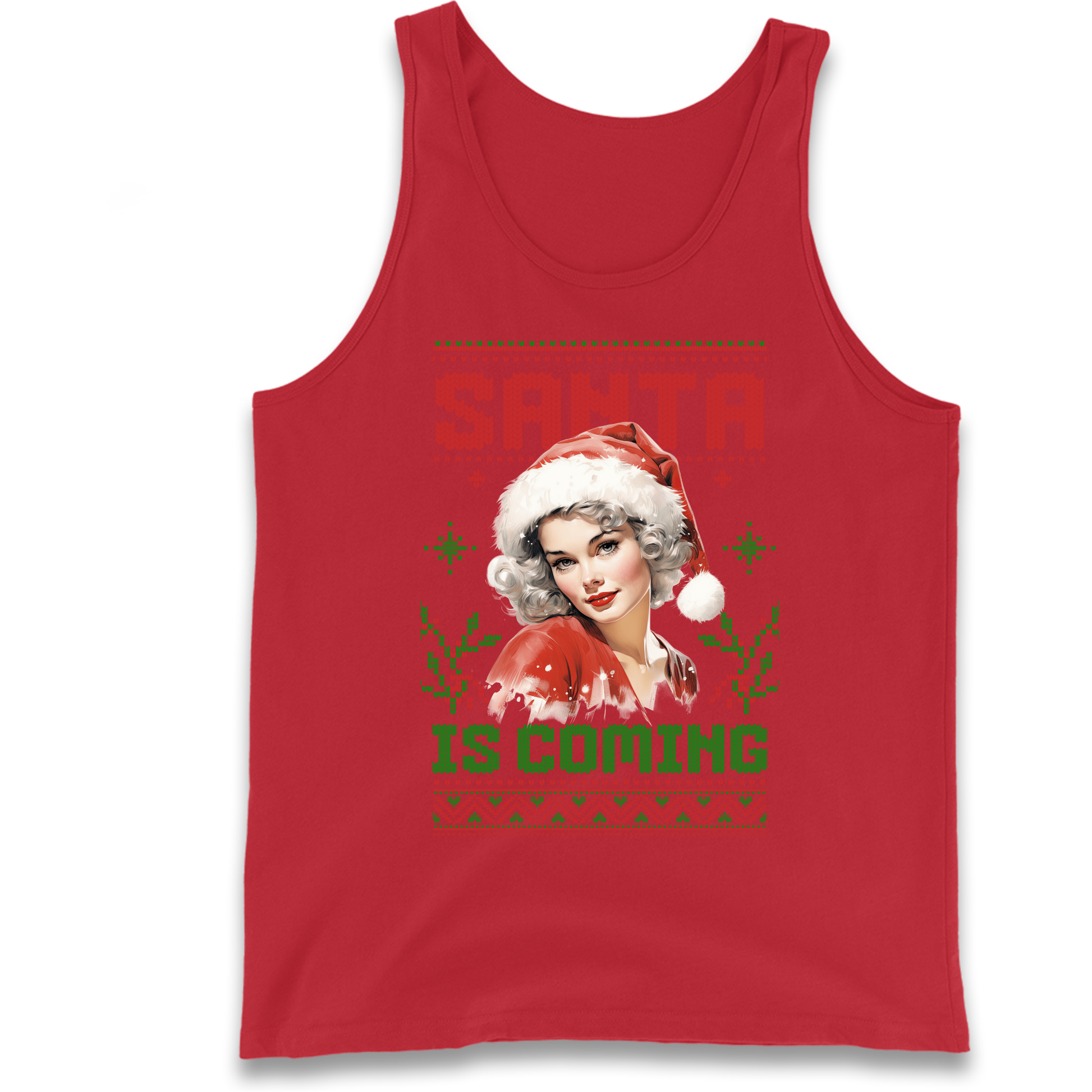 Santa is Coming Christmas Tank Top