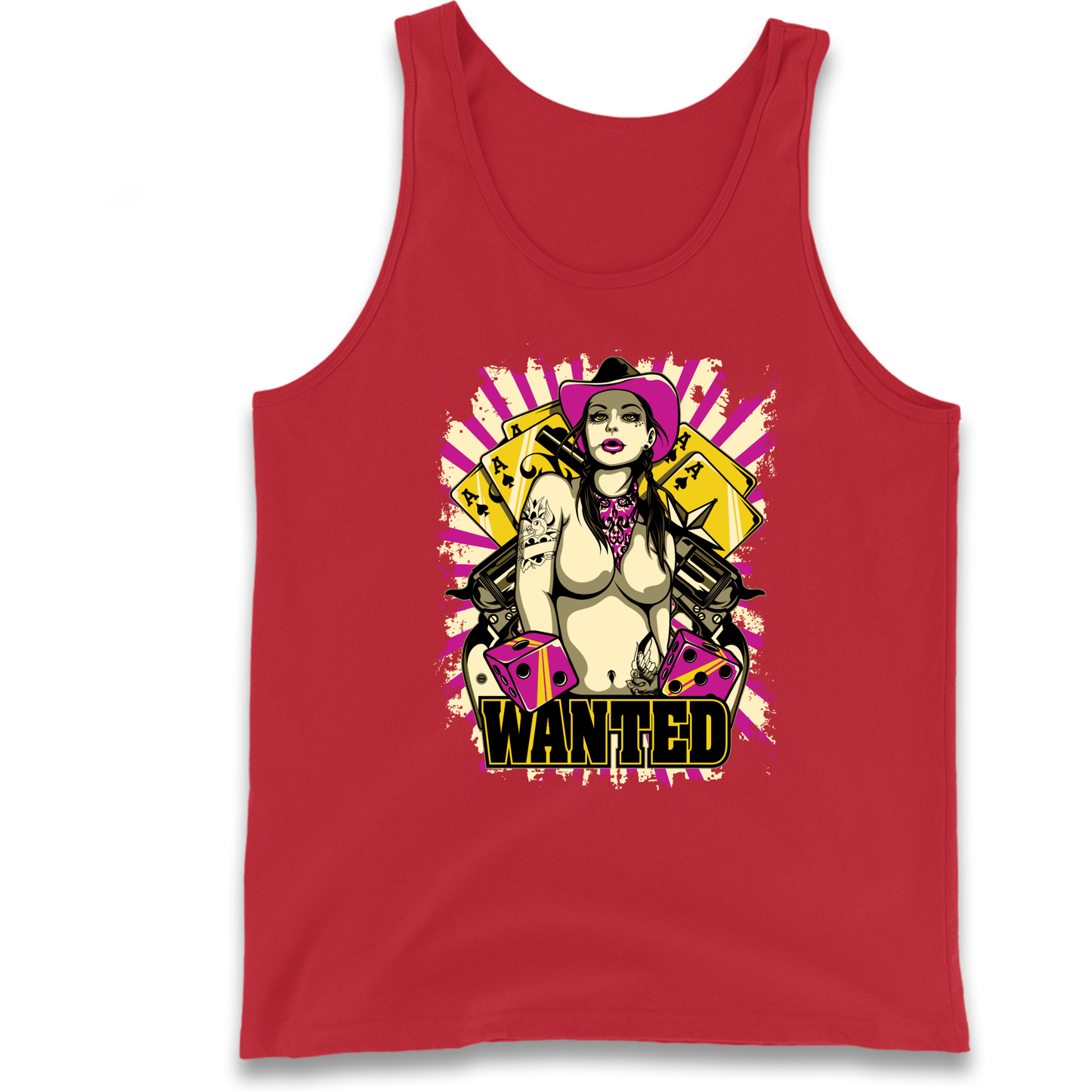 Wanted Ace Of Spades Tank Top