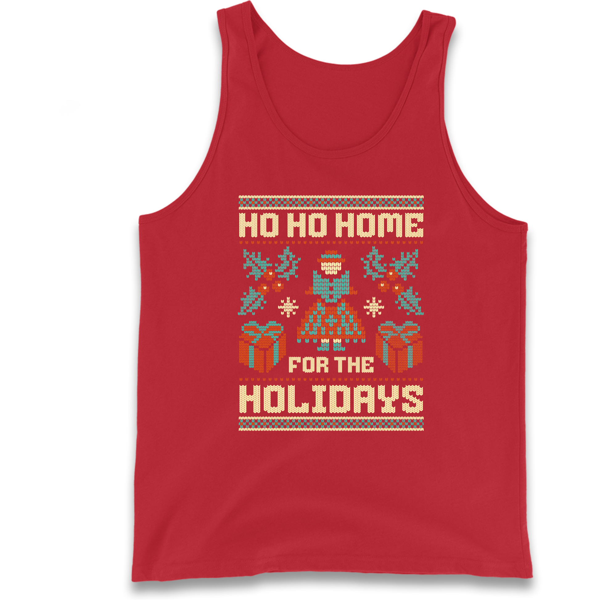 HO HO Home For the Holidays Christmas Tank Top