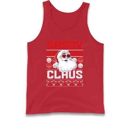 Sassy Claus Santa Christmas Tank Top
