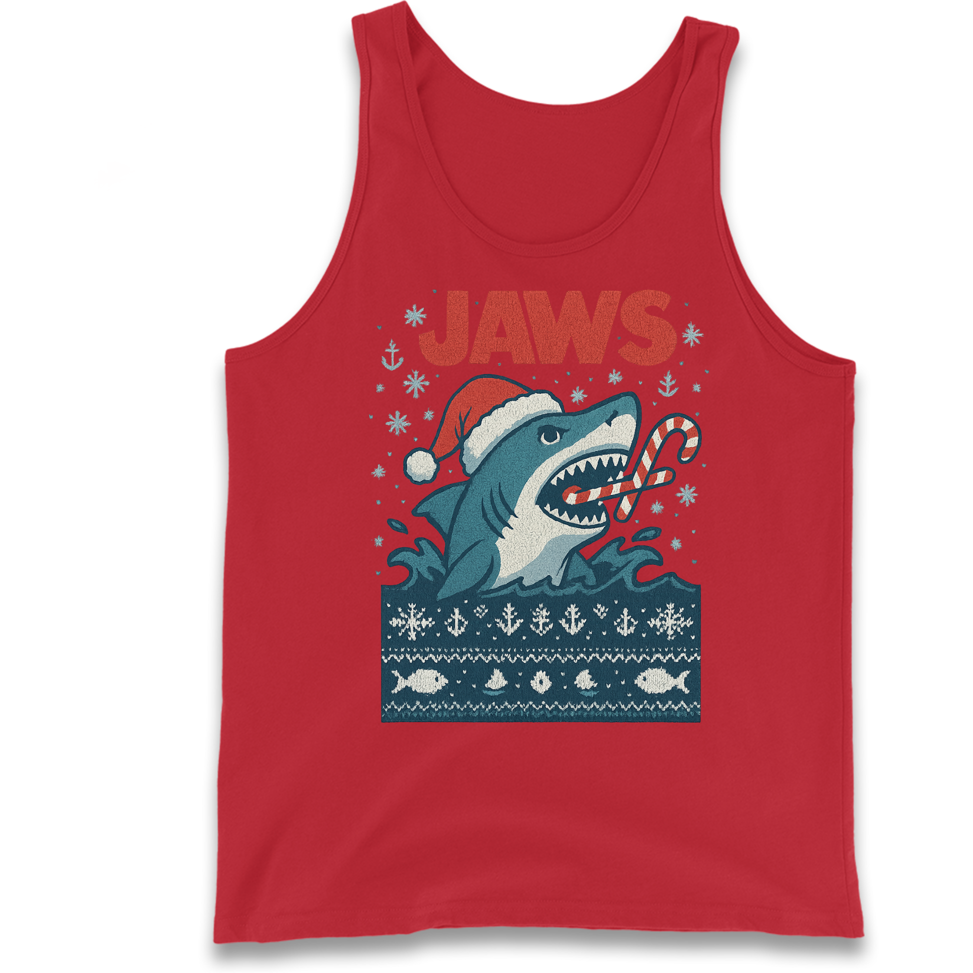 Jaws Christmas Tank Top