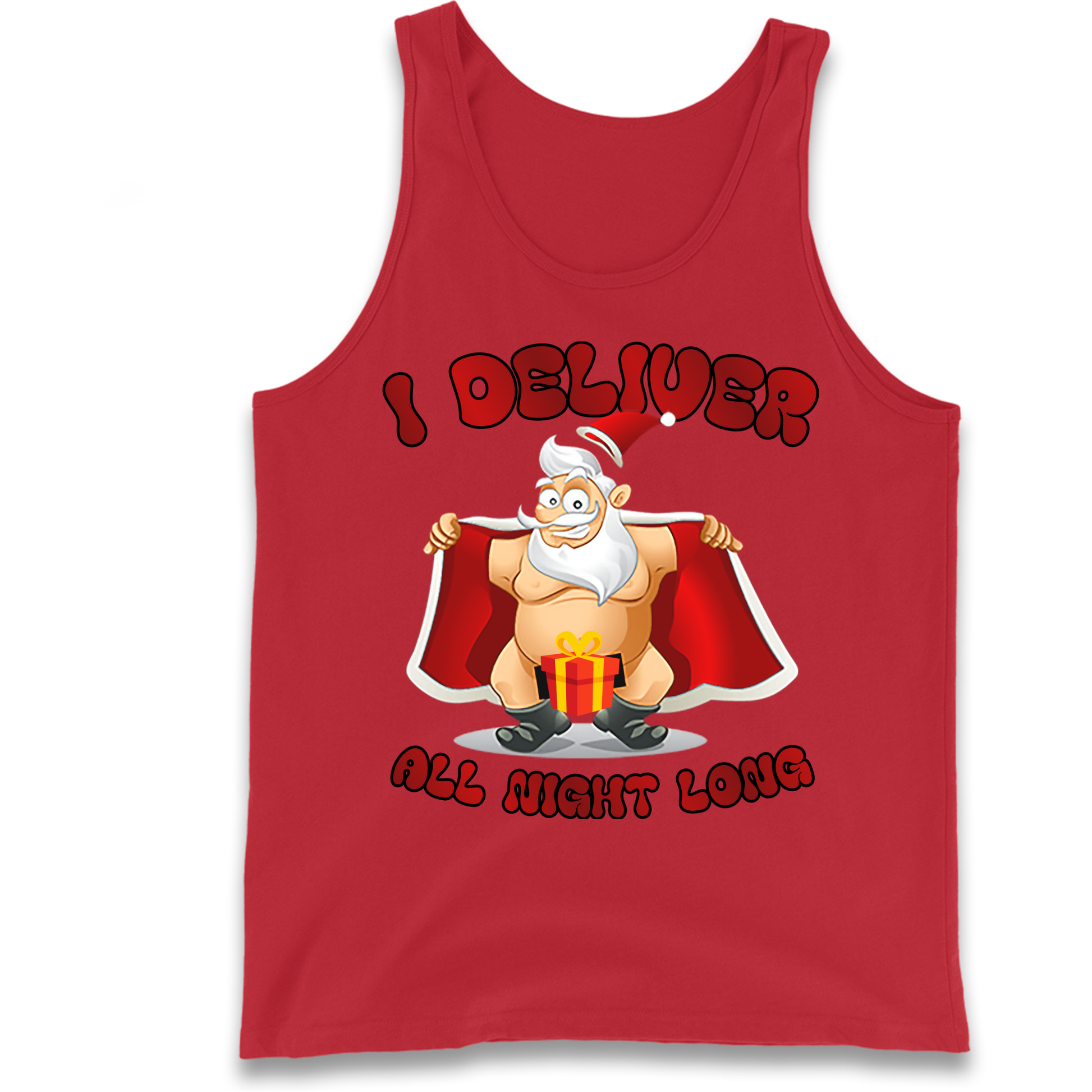 Santa Claus I Deliver All Night Long Christmas Tank Top