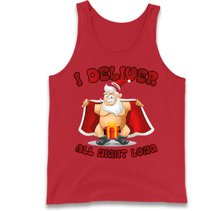 Santa Claus I Deliver All Night Long Christmas Tank Top