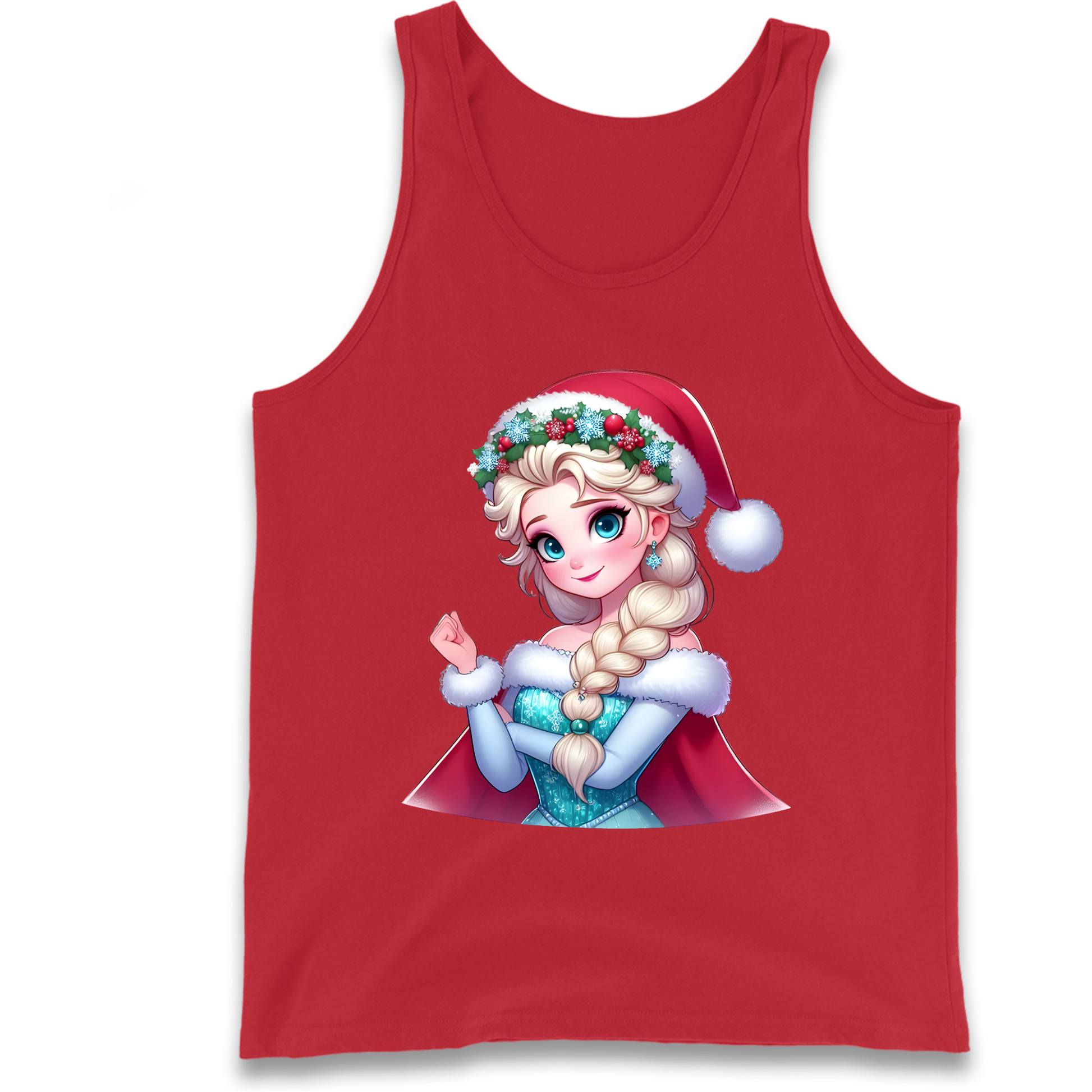 Elsa Frozen Santa Tank Top